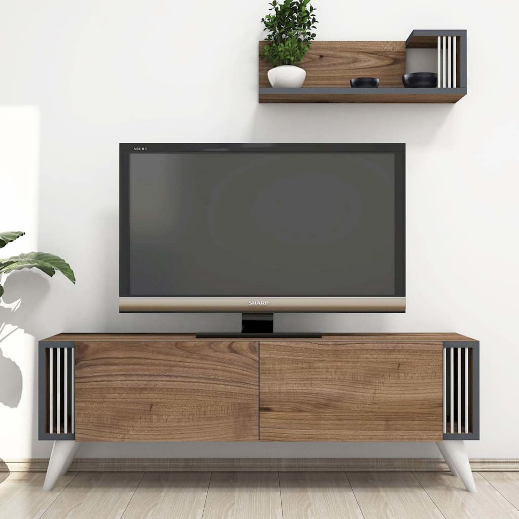 Homemania TV-bänk Nicol 120x31x42 cm valnötsträ