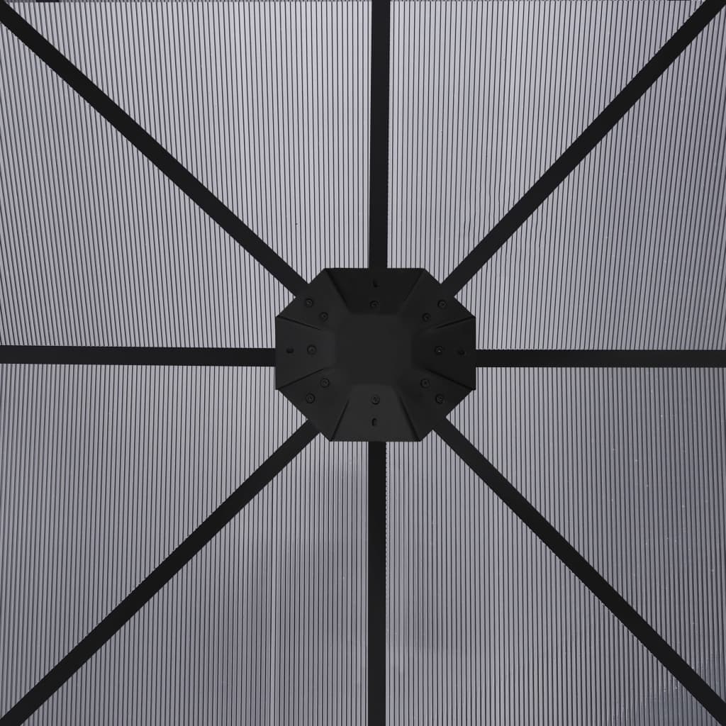vidaXL Paviljong med draperier 300x300x265 cm antracit