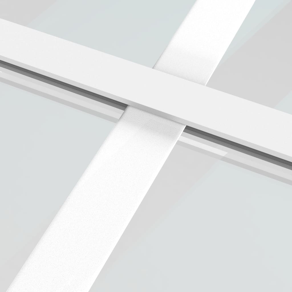 vidaXL Innerdörr 83x201,5 cm vit ESG-glas och aluminium