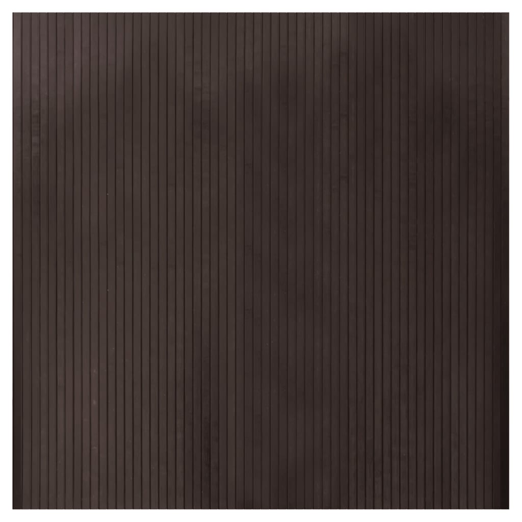 vidaXL Matta rektangulär mörkbrun 100x100 cm bambu