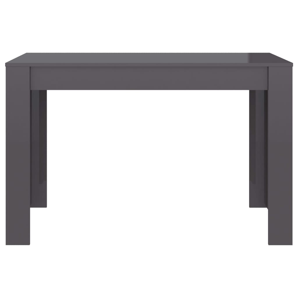 vidaXL Matbord grå högglans 120x60x76 cm konstruerat trä