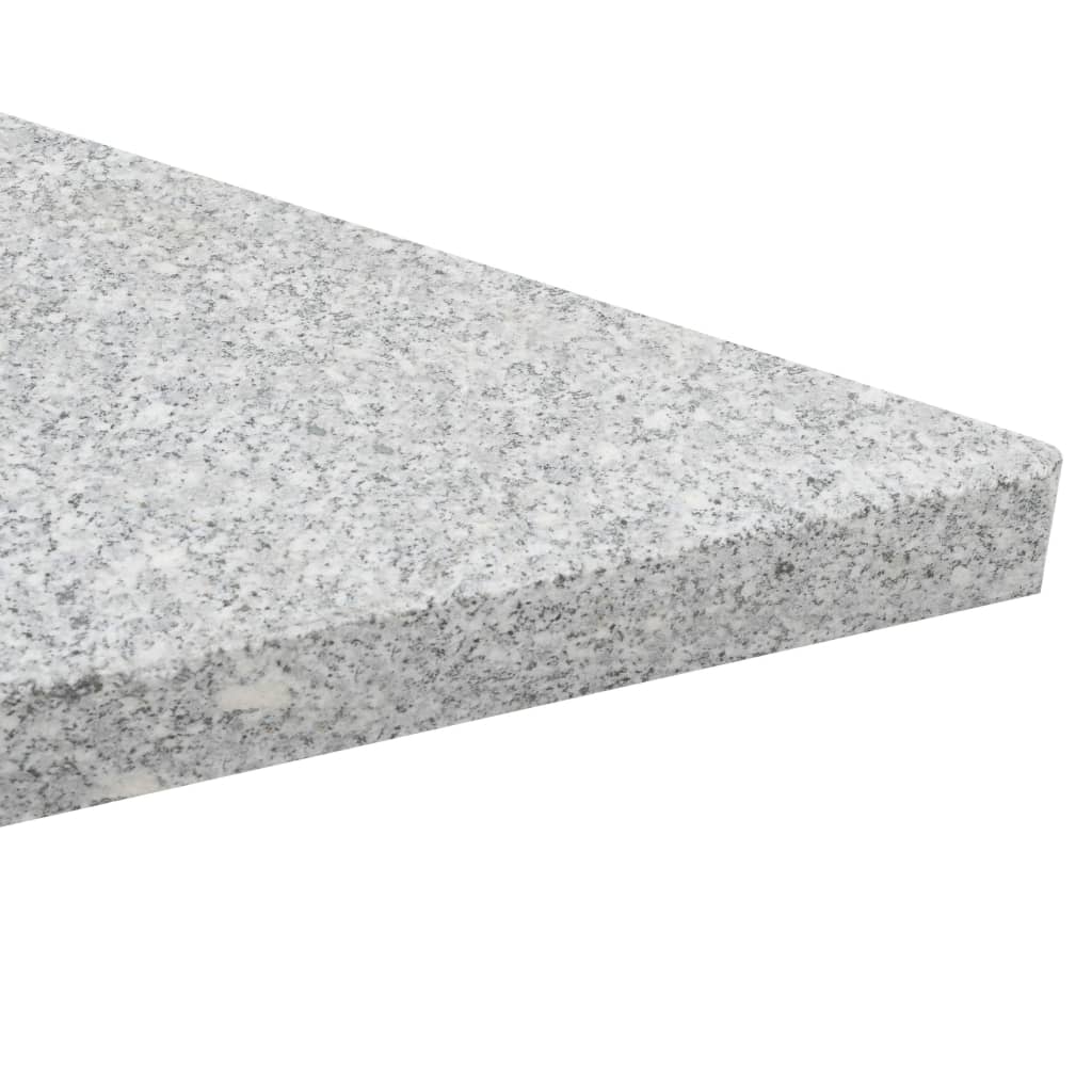vidaXL Parasoll viktplatta granit 15 kg triangulär grå