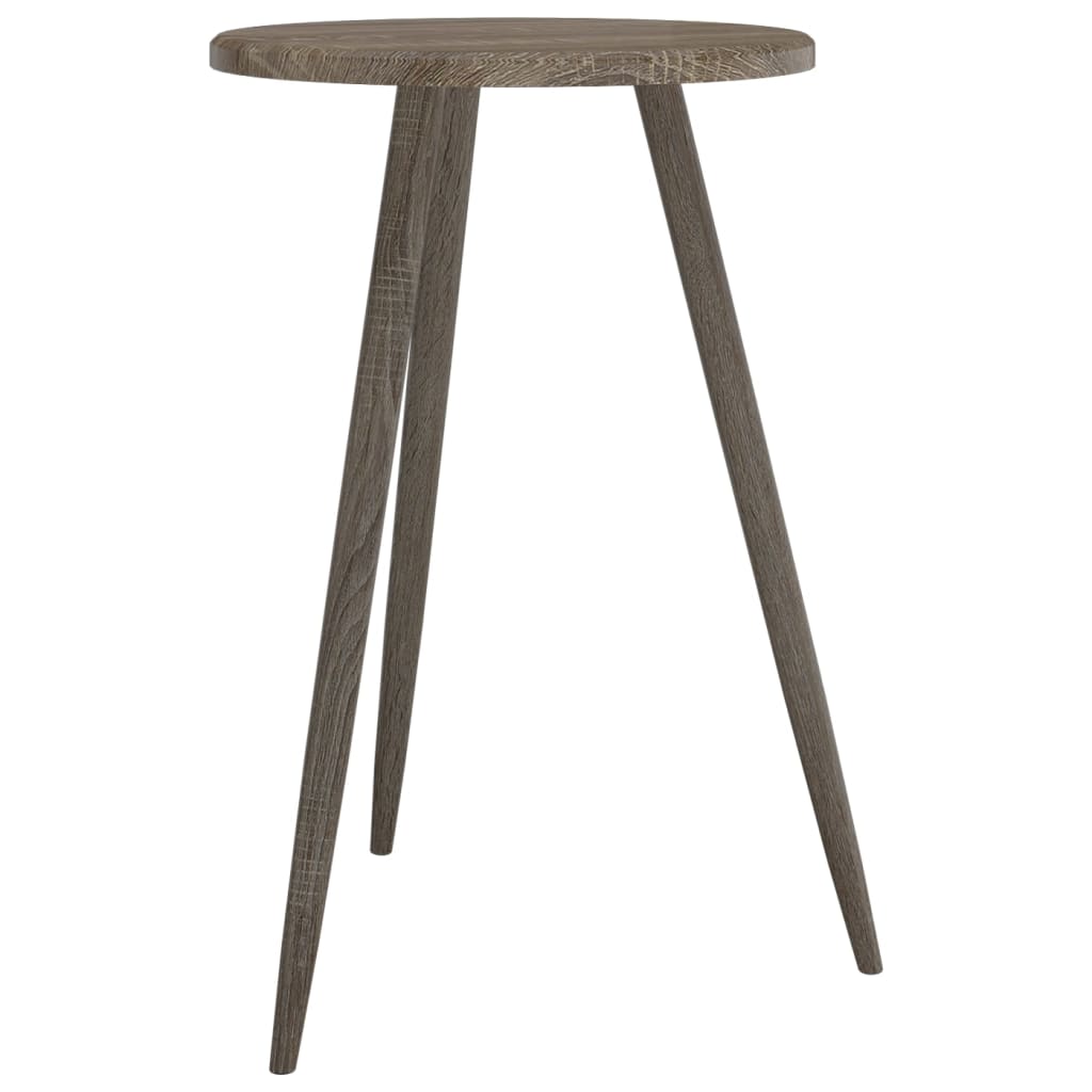 vidaXL Cafébord grå Ø50x76 cm MDF och järn