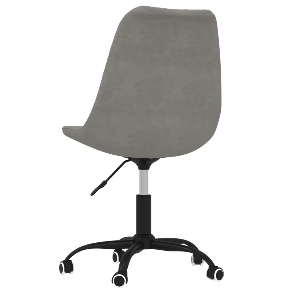 vidaXL Snurrbar kontorsstol ljusgrå tyg