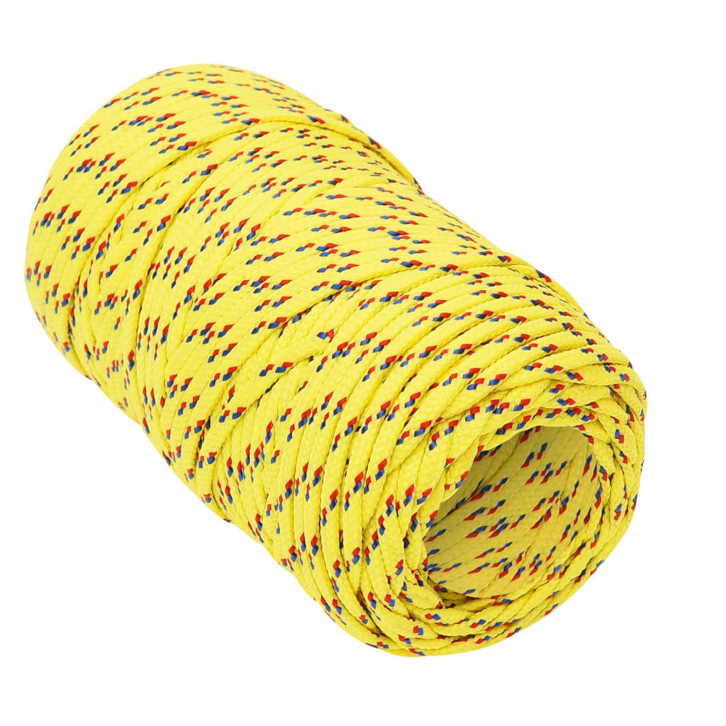 vidaXL Båtlina gul 2 mm 250 m polypropen