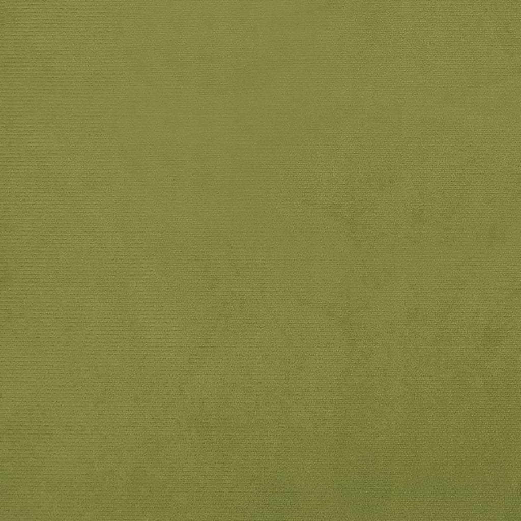 vidaXL Bäddsoffa 2-sits med två kuddar ljusgrön sammet