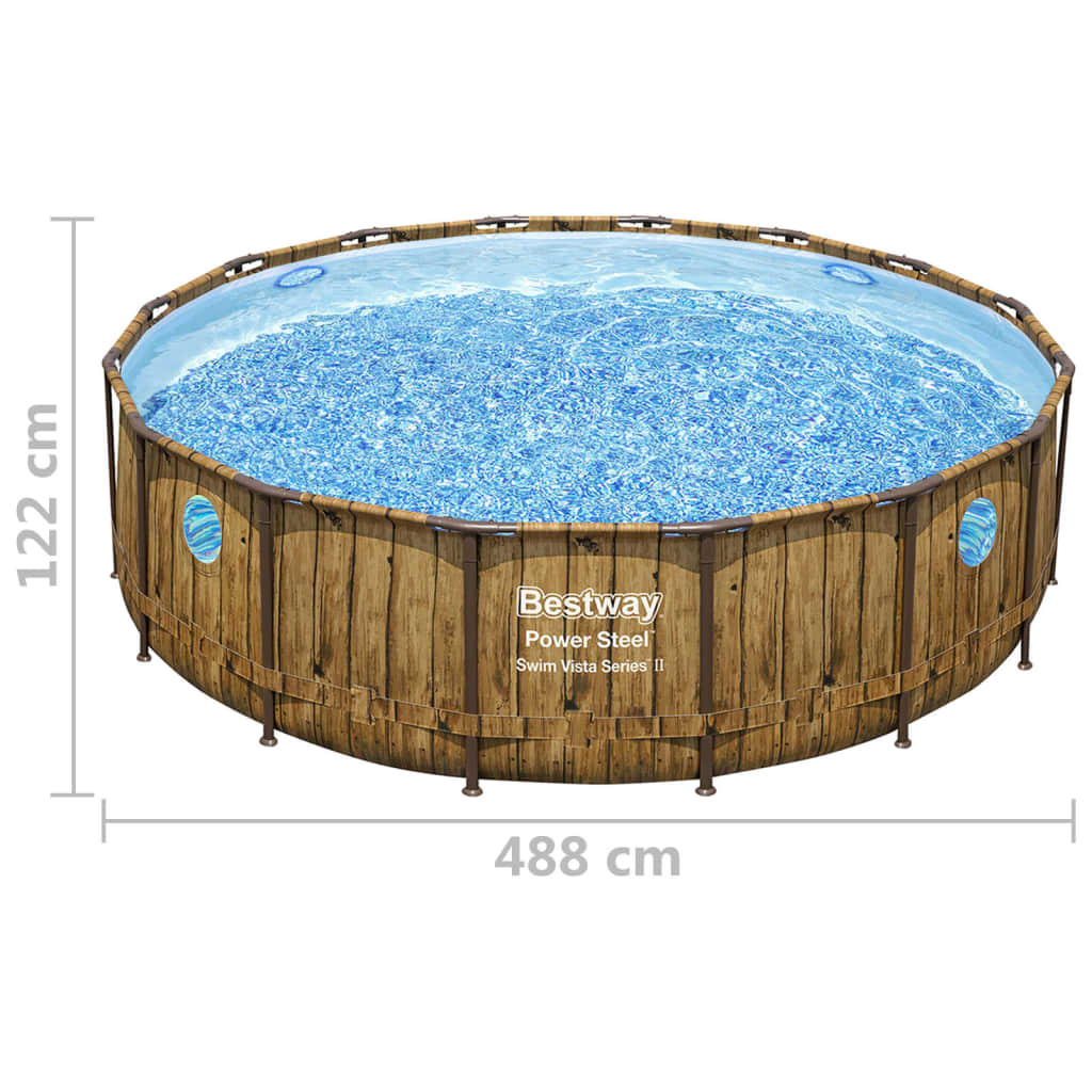 Bestway Pool med tillbehör Power steel 488x122 cm