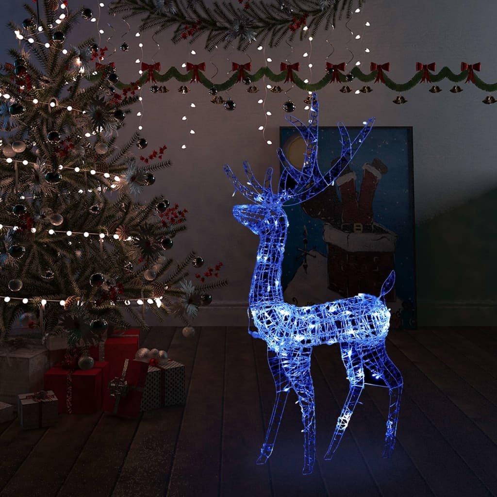 vidaXL Juldekoration ren akryl 140 LED 120 cm blå