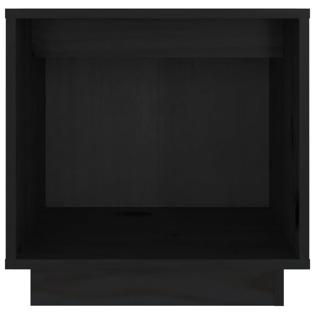vidaXL Sängbord 2 st svart 40x30x40 cm massiv furu