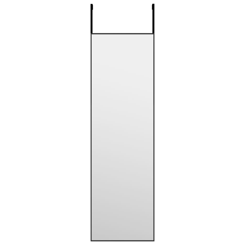 vidaXL Dörrspegel svart 30x100 cm glas och aluminium