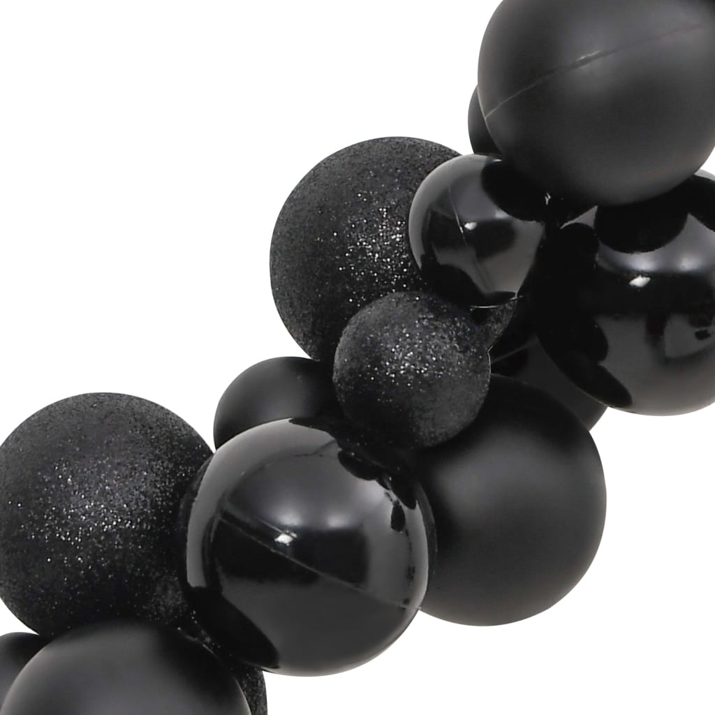 vidaXL Girlang julkulor svart 175 cm polystyren