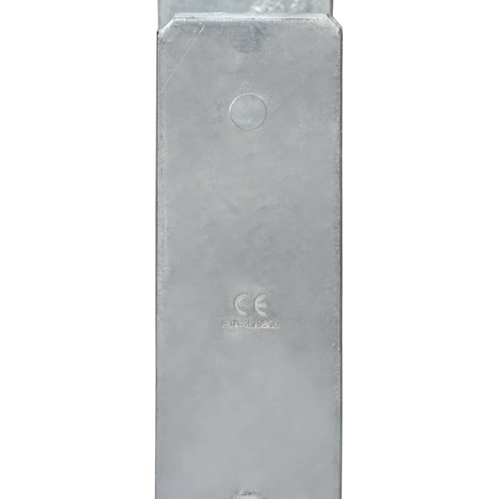 vidaXL Jordankare 6 st silver 12x6x60 cm galvaniserat stål
