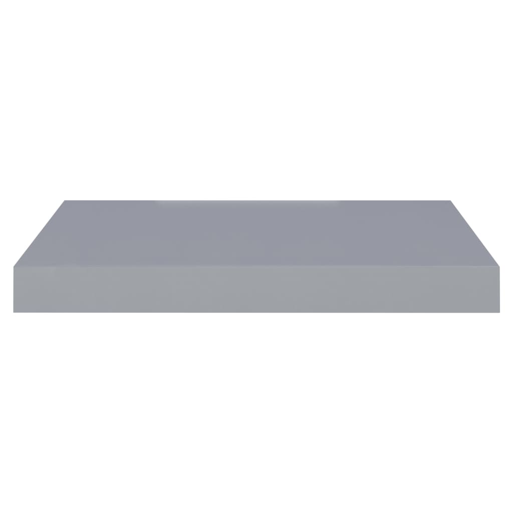 vidaXL Svävande vägghylla grå 40x23x3,8 cm MDF