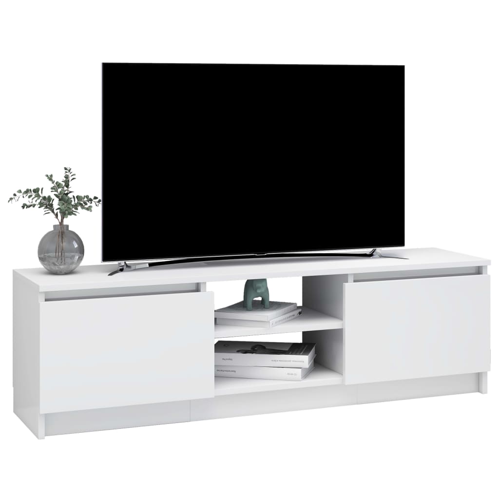 vidaXL Tv-bänk vit högglans 120x30x35,5 cm konstruerat trä