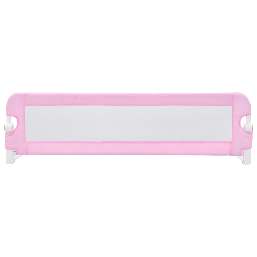 vidaXL Sängskena för barn rosa 120x42 cm polyester