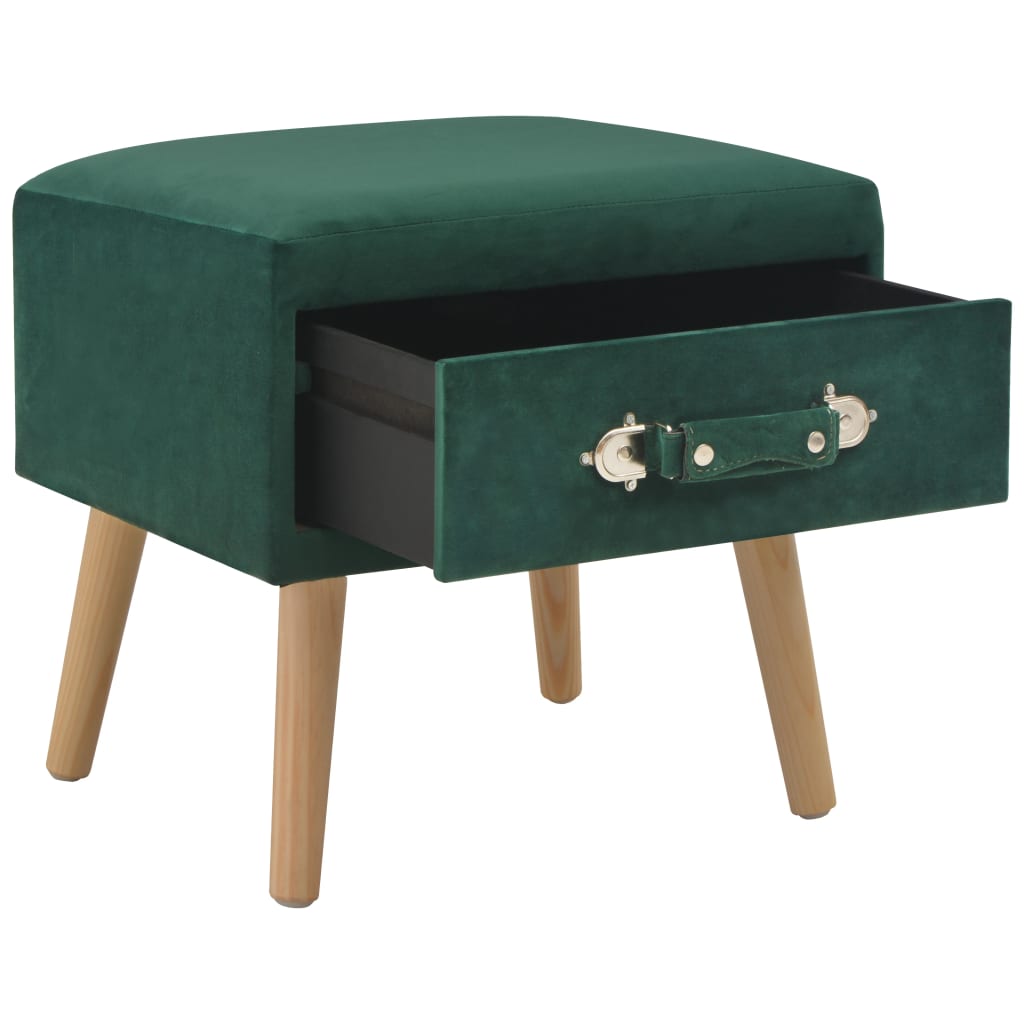 vidaXL Sängbord grön 40x35x40 cm sammet