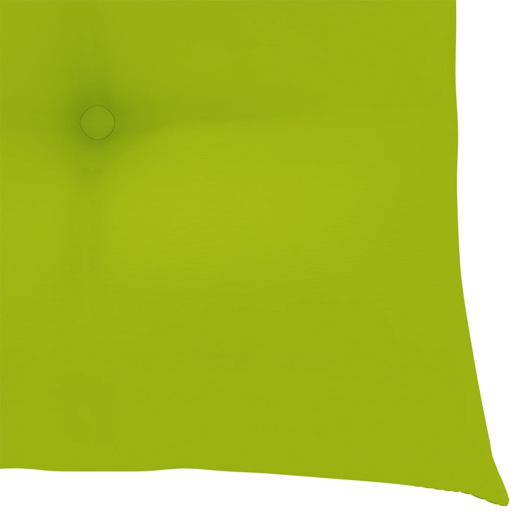vidaXL Matstolar 6 st med ljusgröna dynor massiv teak