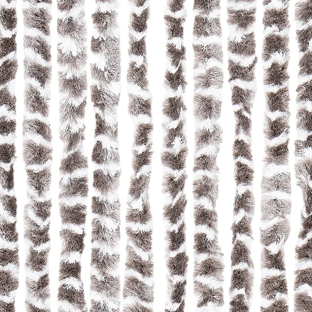 vidaXL Insektsgardin taupe och vit 100x230 cm chenille