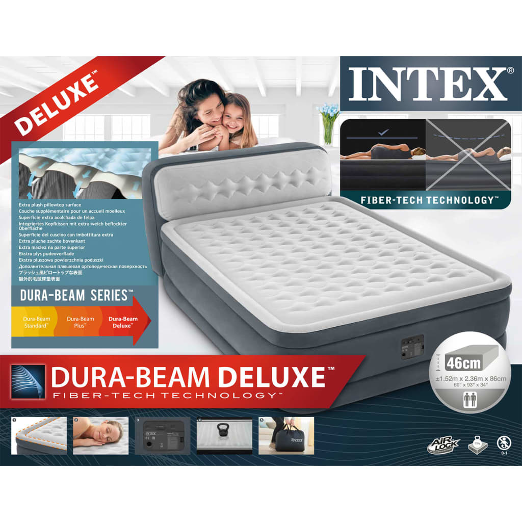 Intex Luftmadrass Dura-Beam Deluxe Ultra Plush Headboard 86 cm