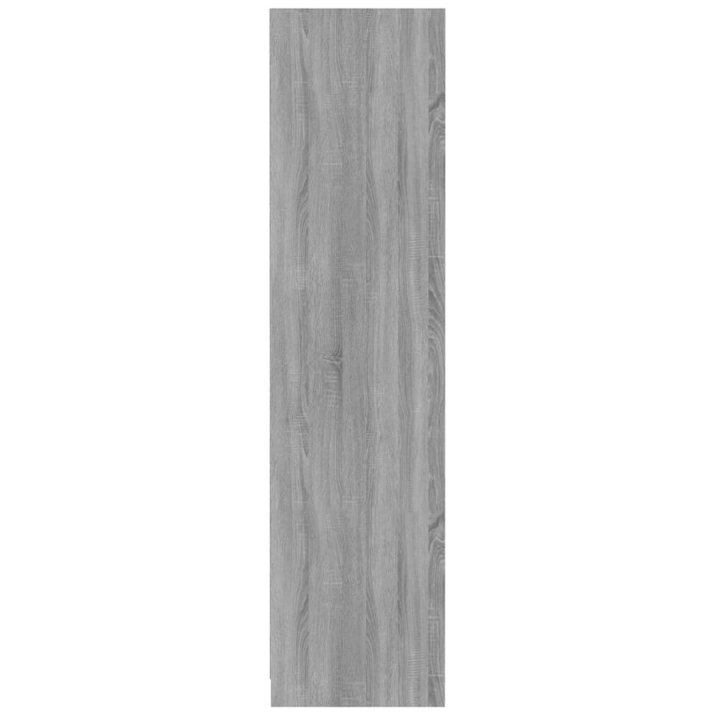 vidaXL Garderob grå sonoma 100x50x200 cm konstruerat trä