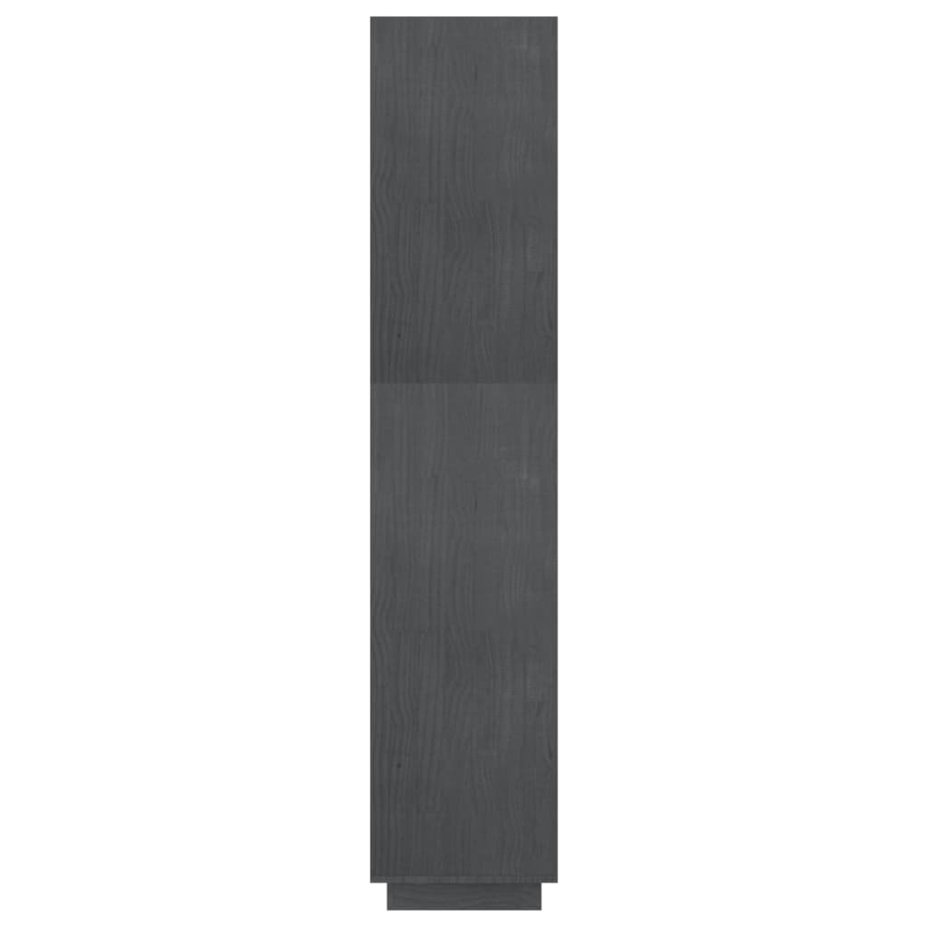 vidaXL Bokhylla/rumsavdelare grå 60x35x167 cm massiv furu