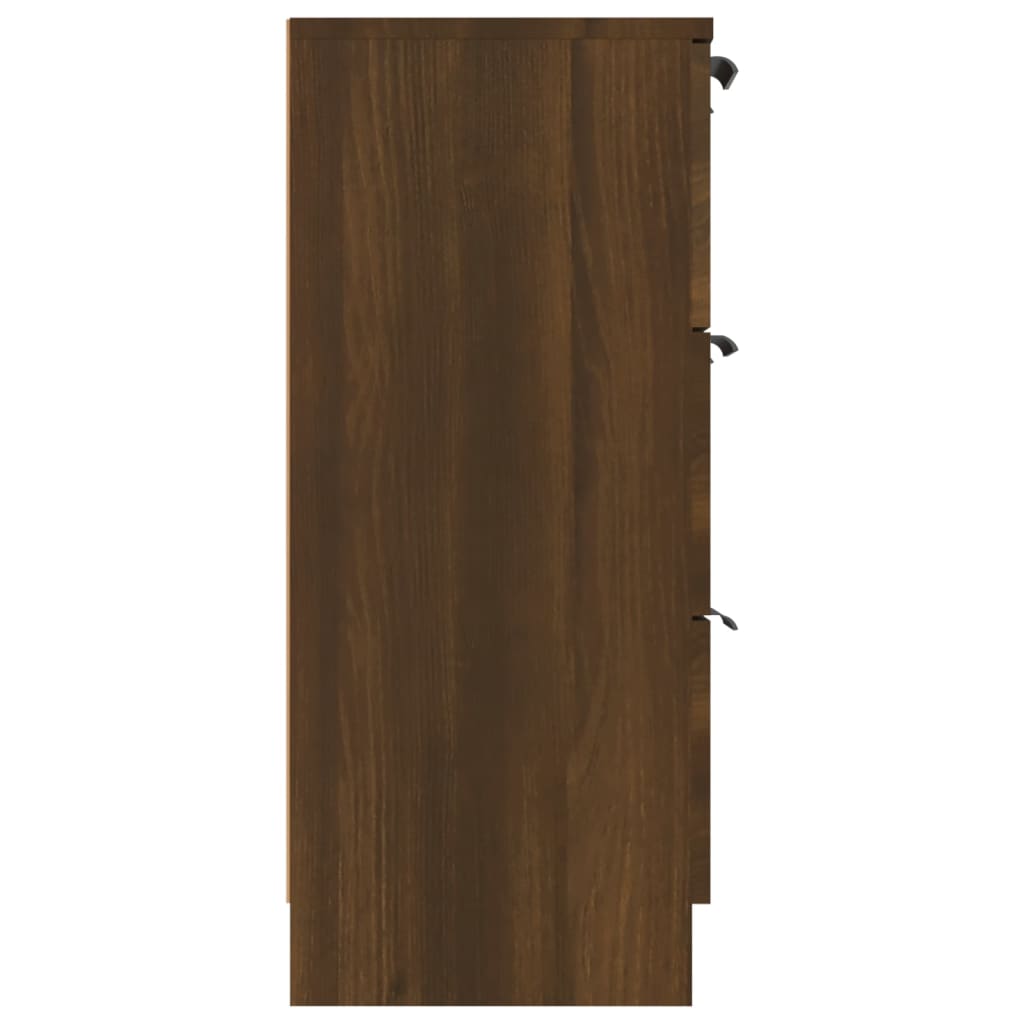 vidaXL Byrå brun ek 60x30x70 cm konstruerat trä