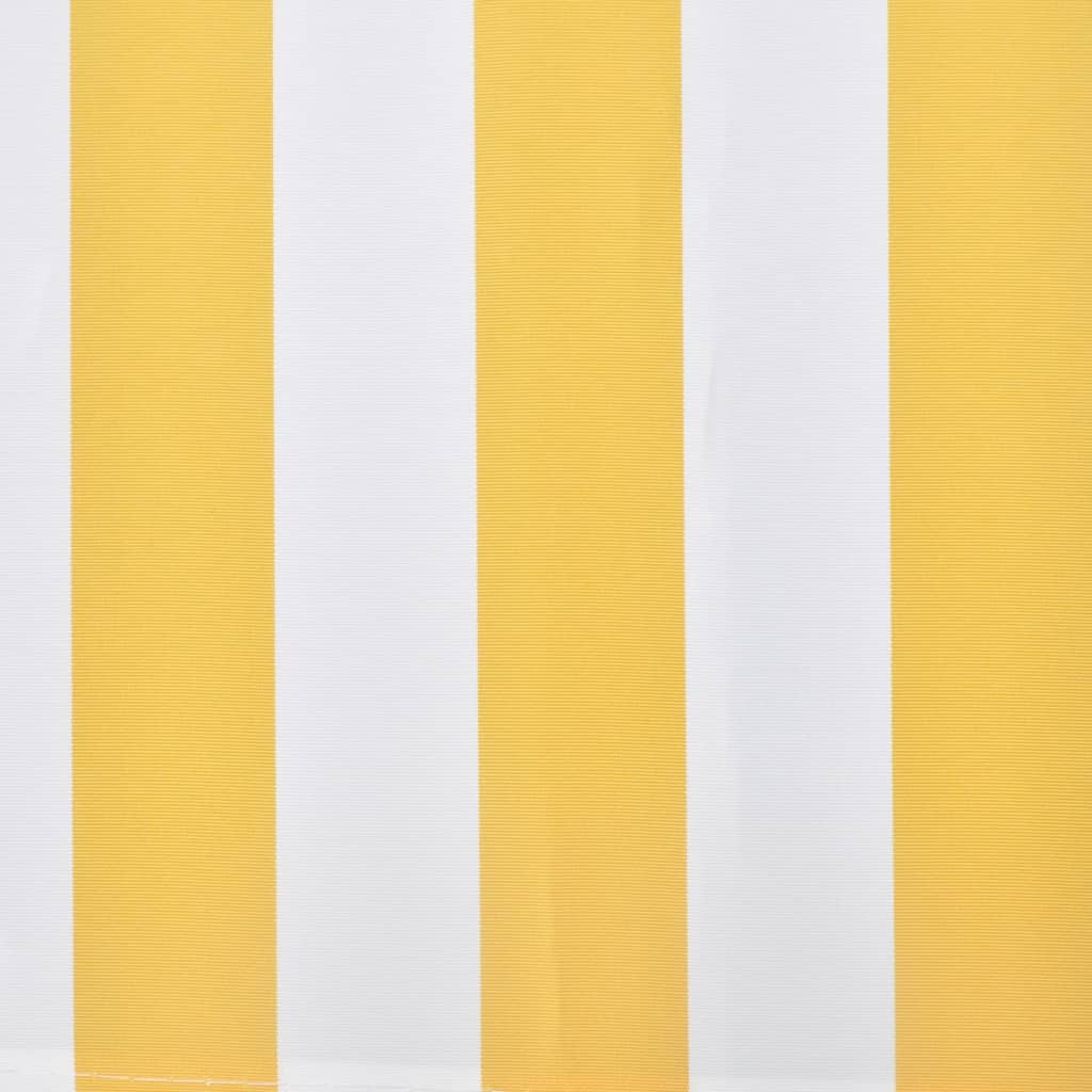 vidaXL Markis infällbar gul & vit 300 cm
