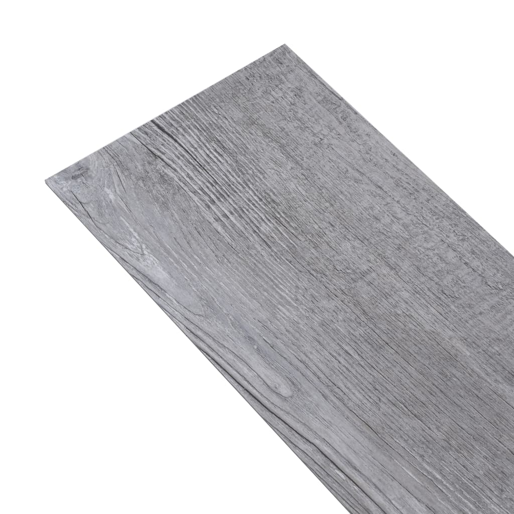 vidaXL PVC-golvbrädor 5,02 m² självhäftande 2 mm mattgrått trä