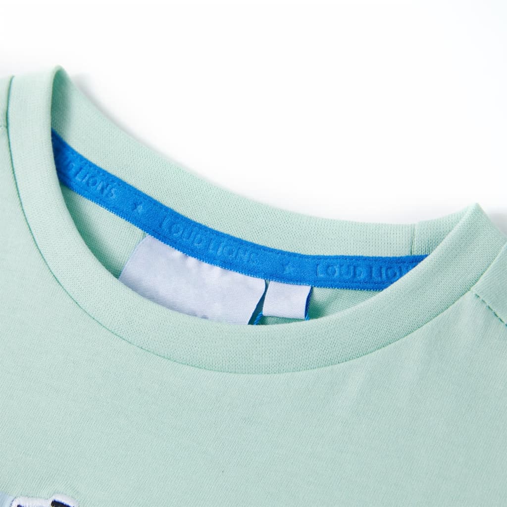 T-shirt för barn ljus mintgrön 92