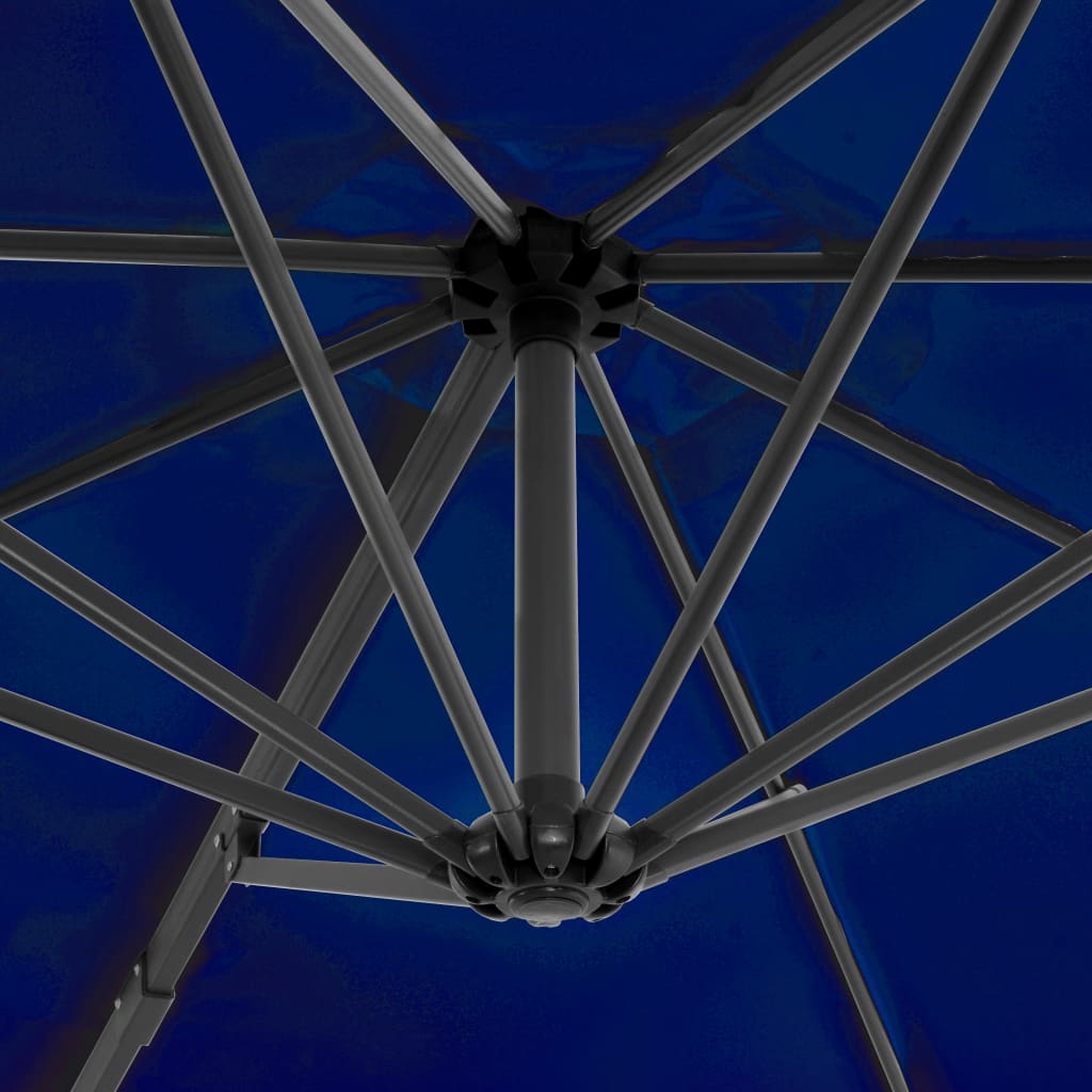 vidaXL Frihängande parasoll med aluminiumstång azurblå 300 cm