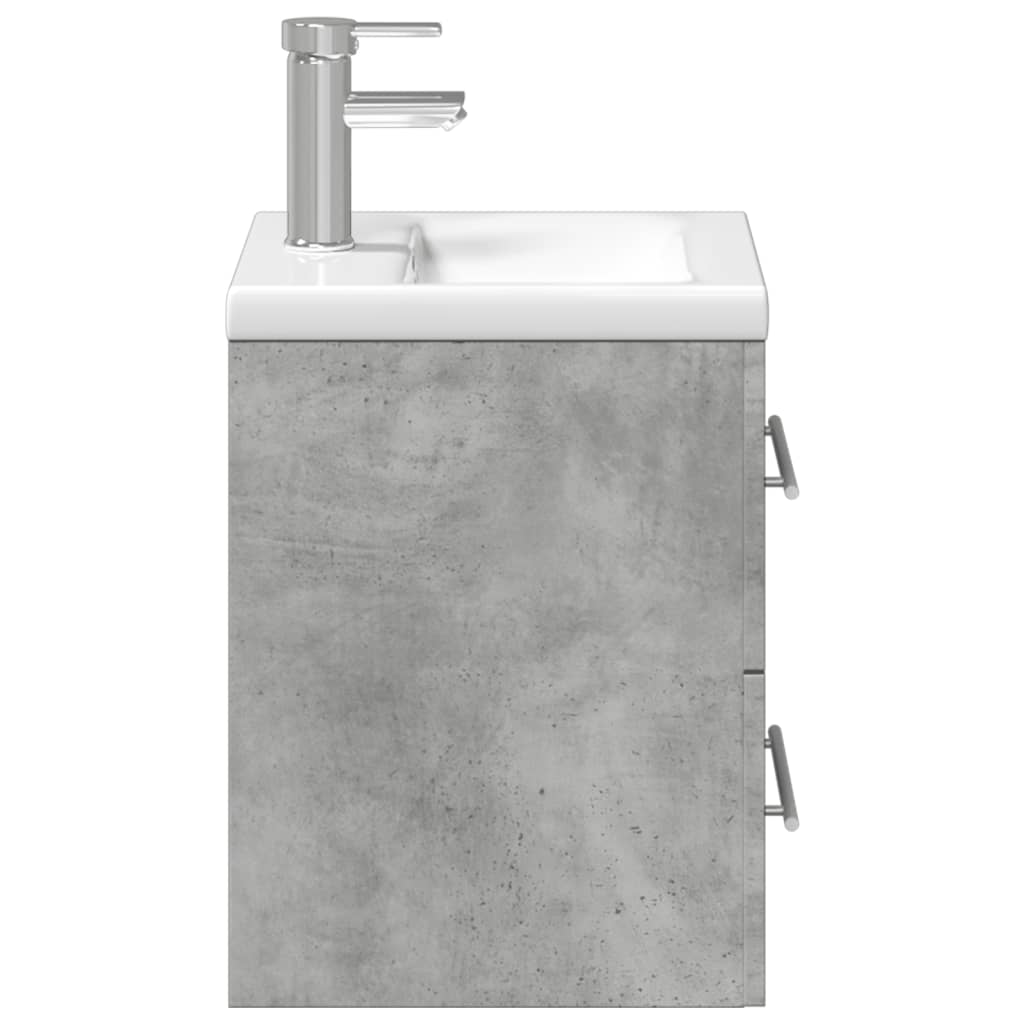 vidaXL Tvättställsunderskåp med underskåp betonggrå