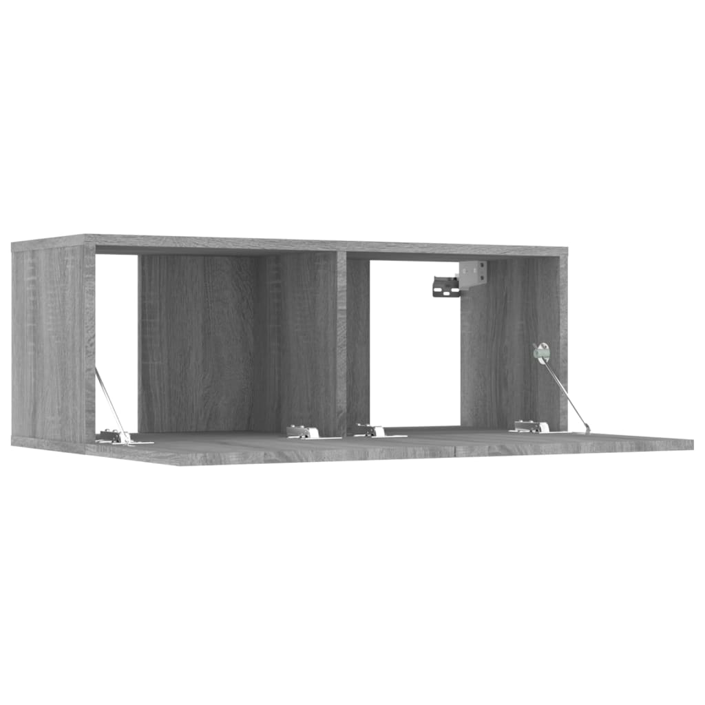 vidaXL TV-bänk 4 st grå sonoma 80x30x30 cm konstruerat trä