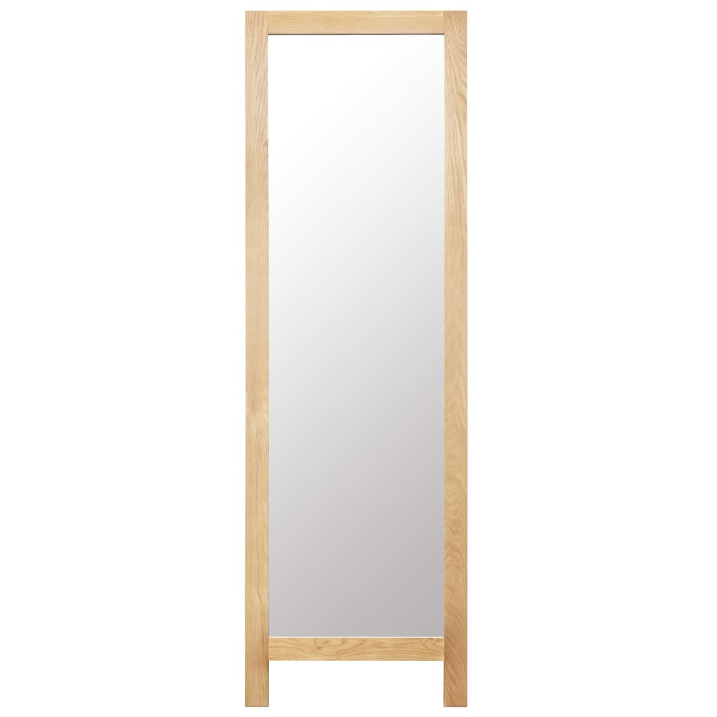 vidaXL Fristående spegel 48x46,5x150 cm massiv ek