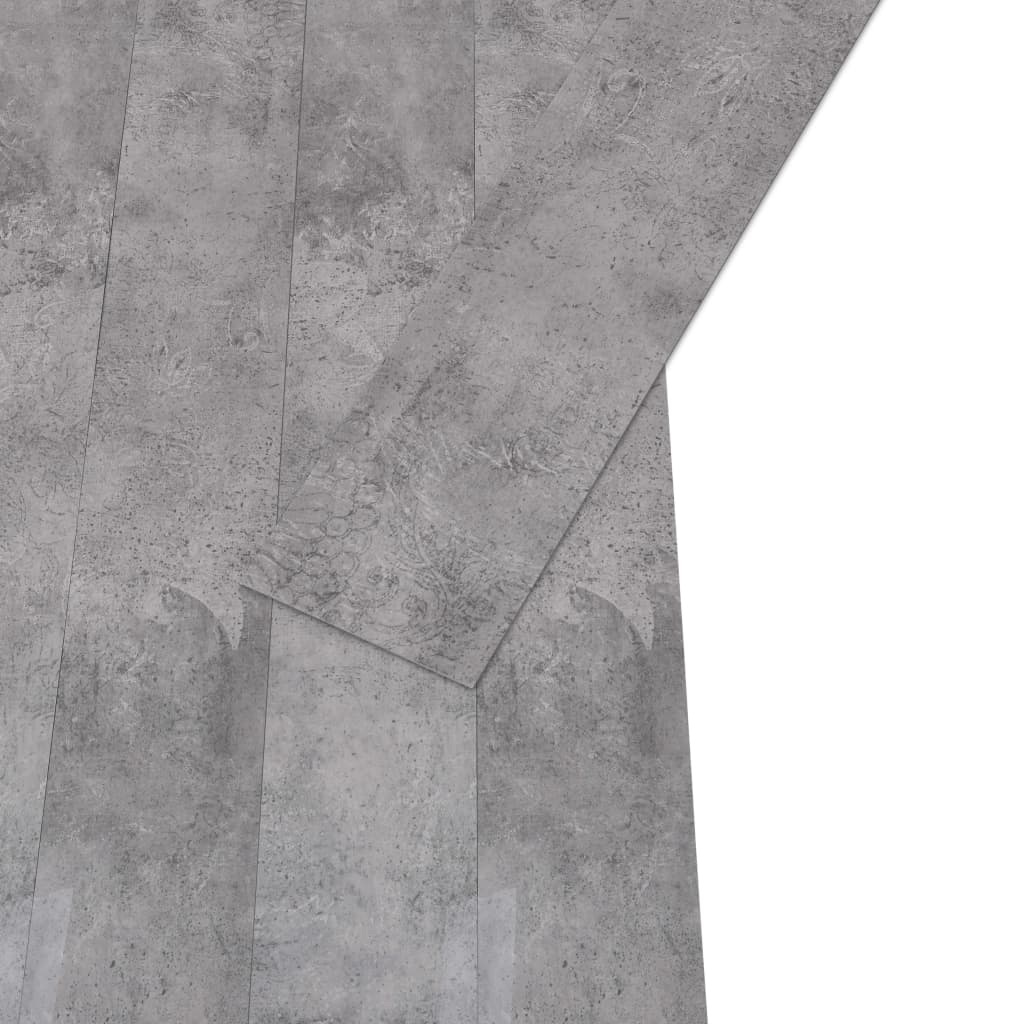 vidaXL Självhäftande PVC-golvplankor 5,21 m² 2 mm cement, brun
