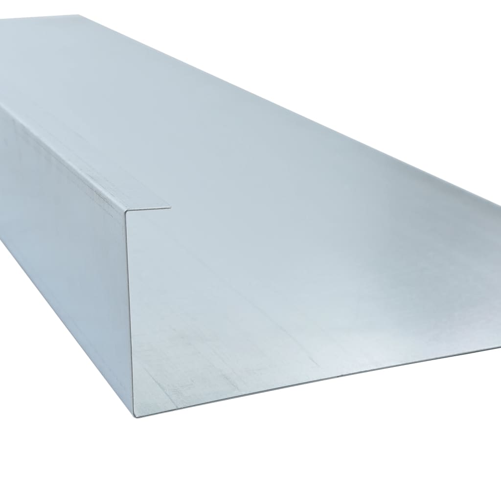 vidaXL Snigelkant galvaniserat stål 131x25 cm