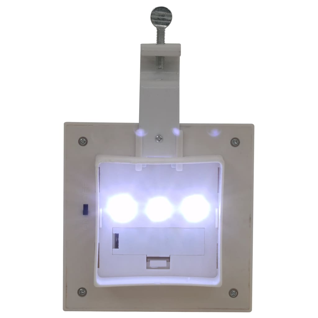 vidaXL Sollampa LED set 6 st fyrkantig 12 cm vit