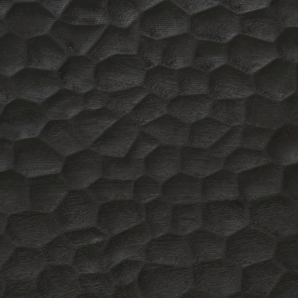 vidaXL Badrumsspegel svart 50x70x2,5 cm massivt mangoträ och glas