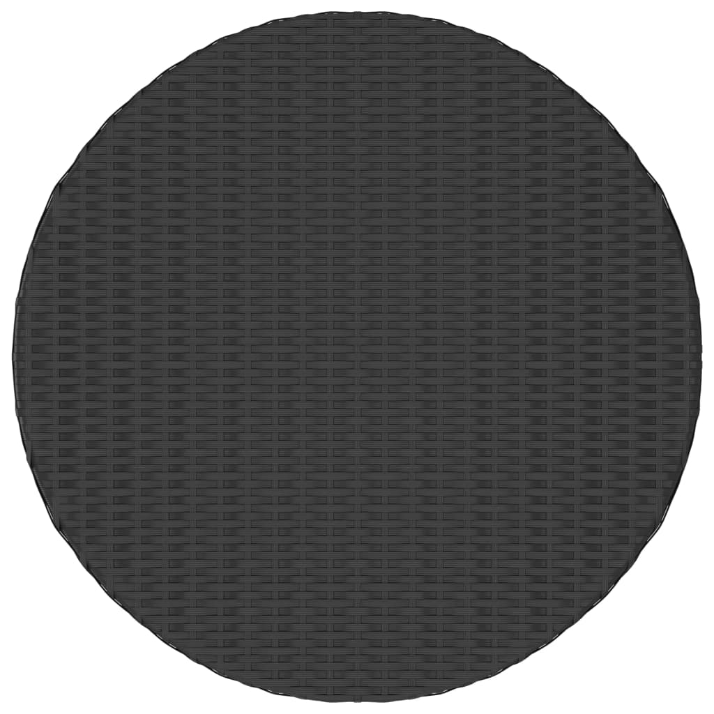 vidaXL Trädgårdsbord svart 68x68x30 cm konstrotting