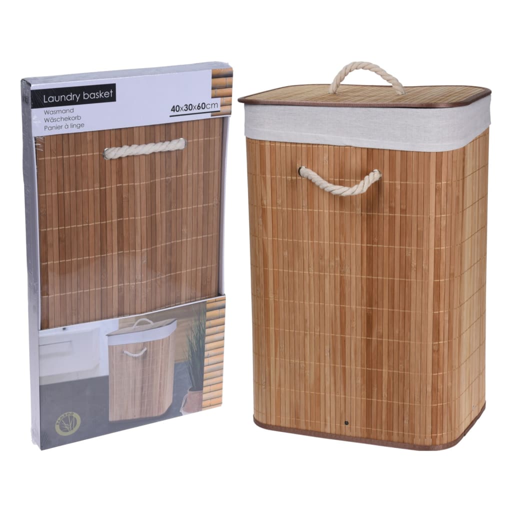 Bathroom Solutions Tvättkorg hopfällbar bambu