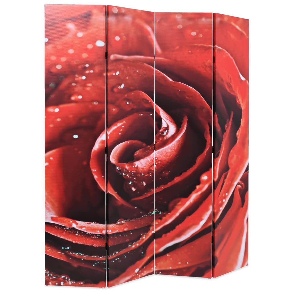 vidaXL Vikbar rumsavdelare ros 160x170 cm röd