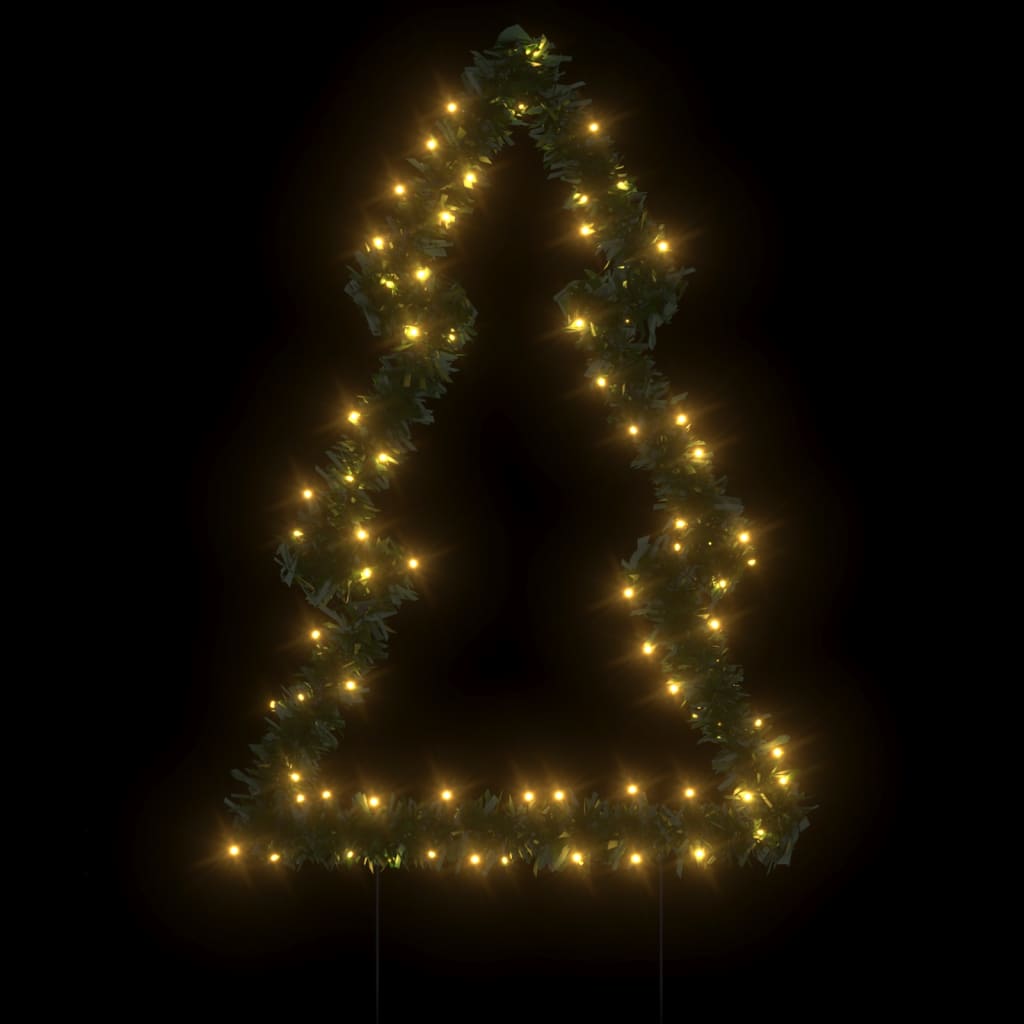 vidaXL Julträd med spett 80 LEDs 60 cm