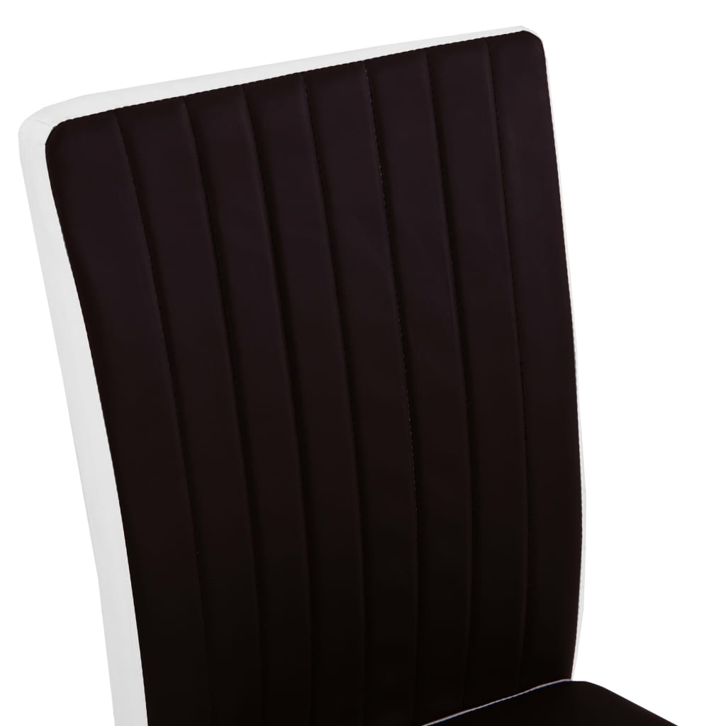 vidaXL Fribärande matstolar 4 st brun konstläder