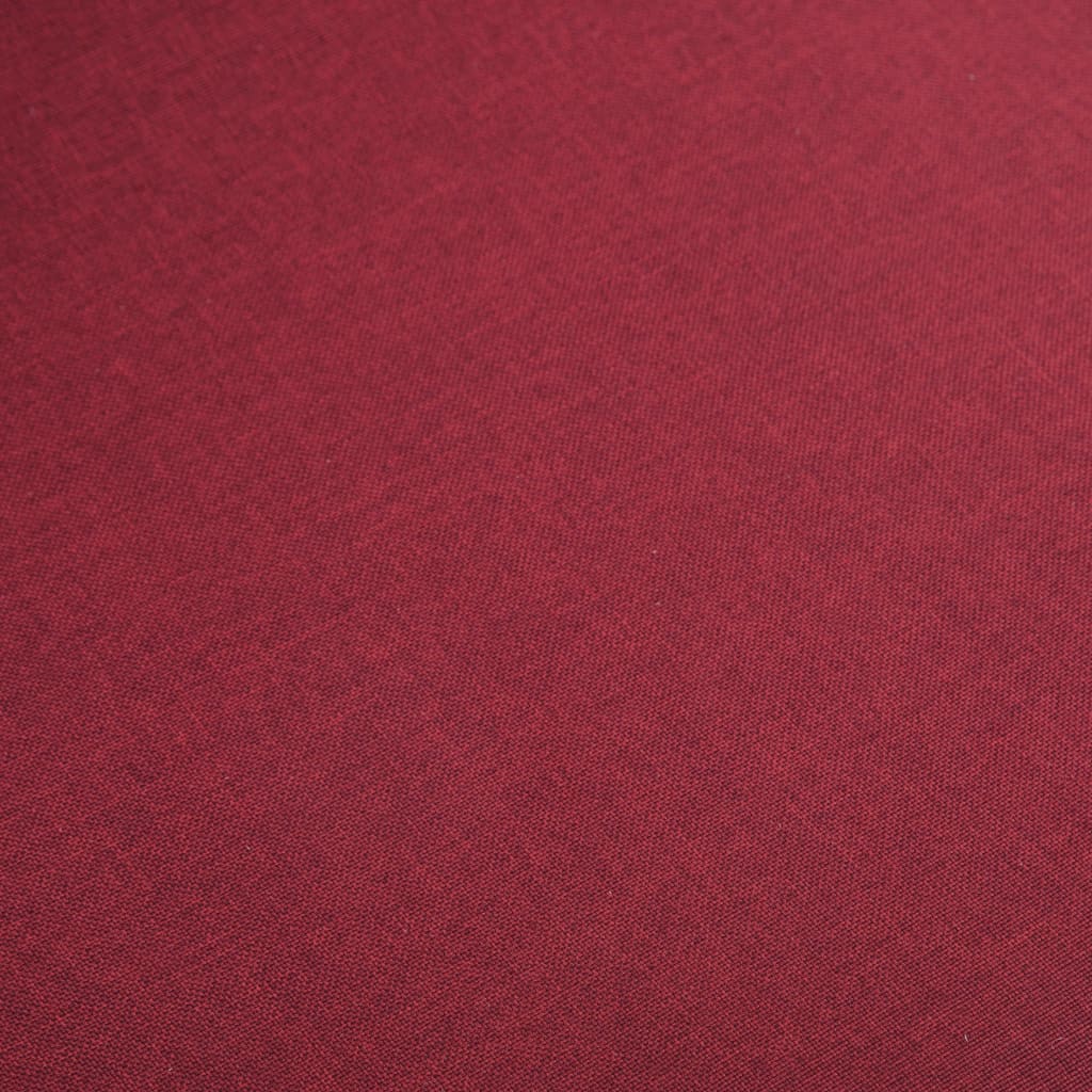 vidaXL Matstolar 6 st röd tyg och massiv ek