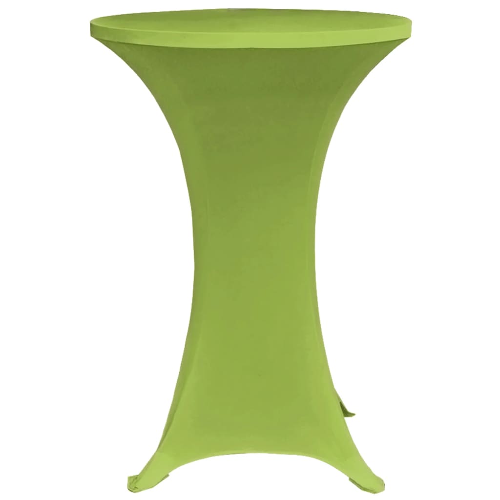vidaXL Elastiskt bordsöverdrag 2 st 60 cm grön