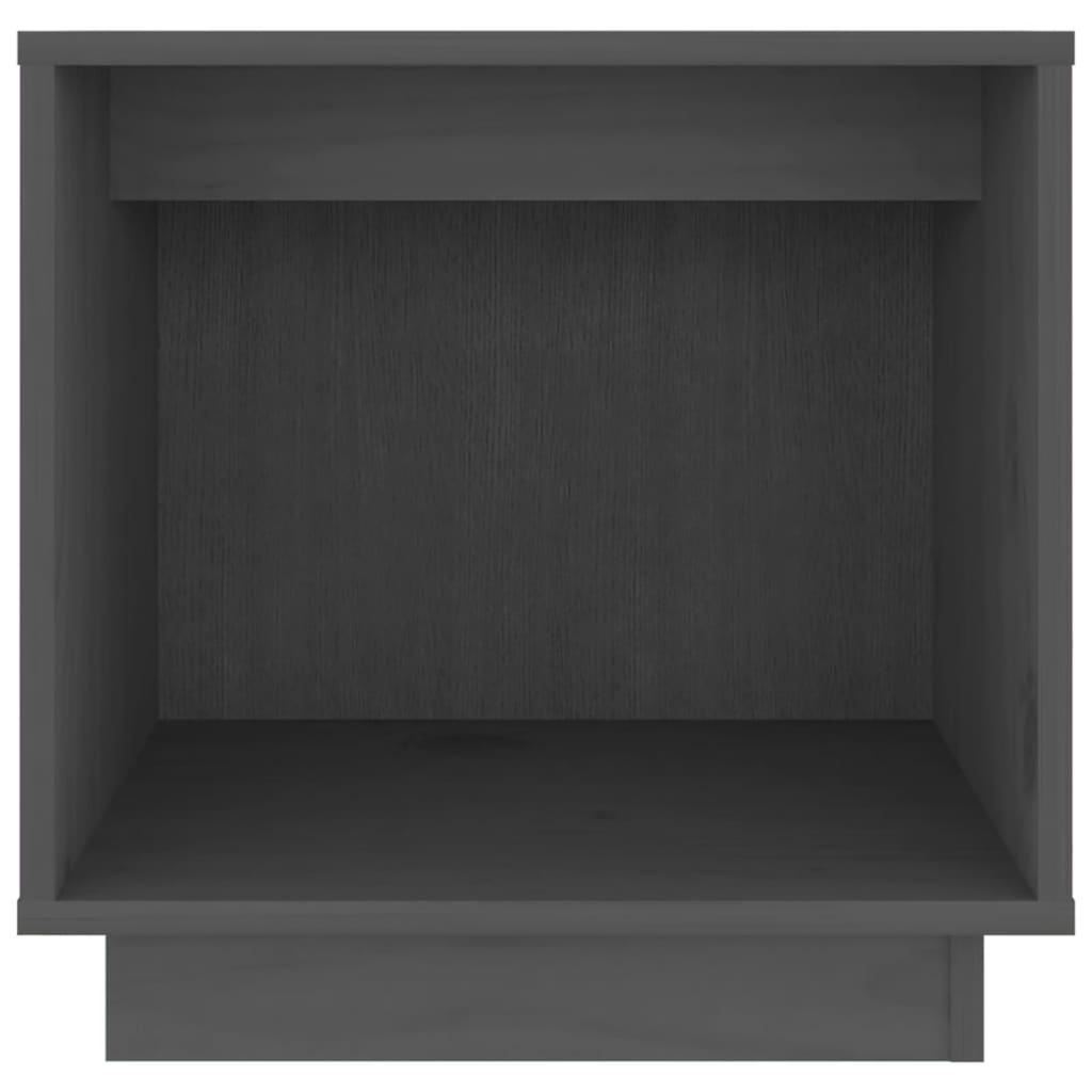 vidaXL Sängbord 2 st grå 40x30x40 cm massiv furu
