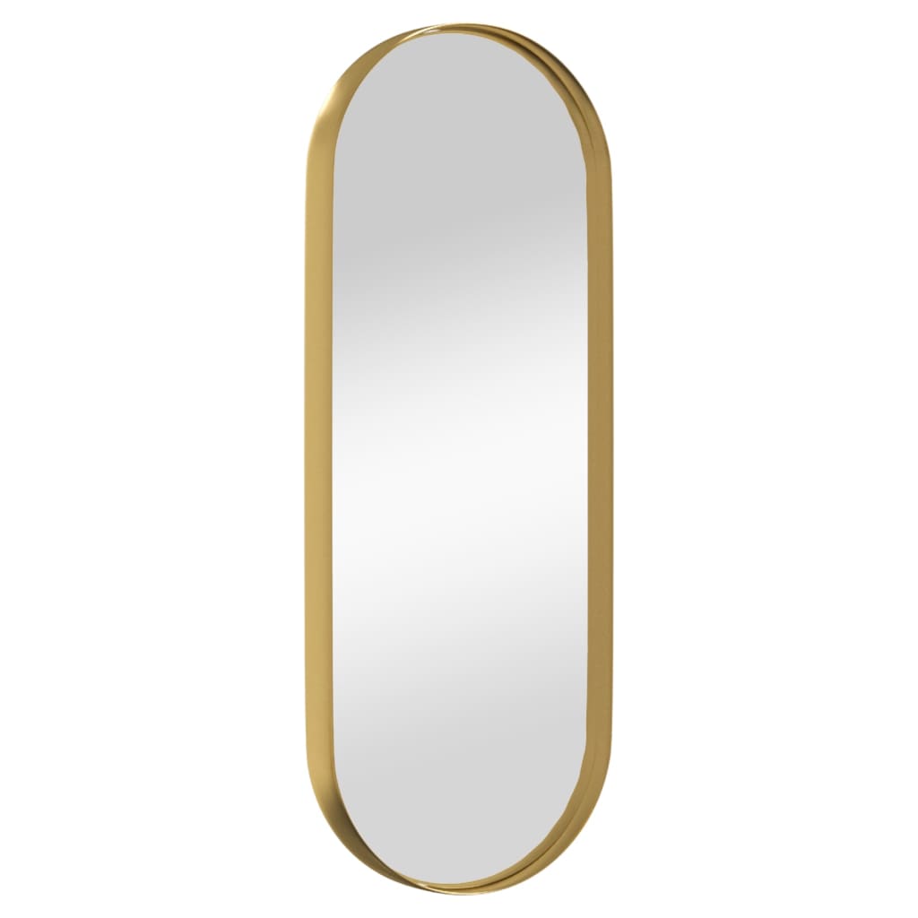 vidaXL Väggmonterad spegel guld 15x40 cm ovan