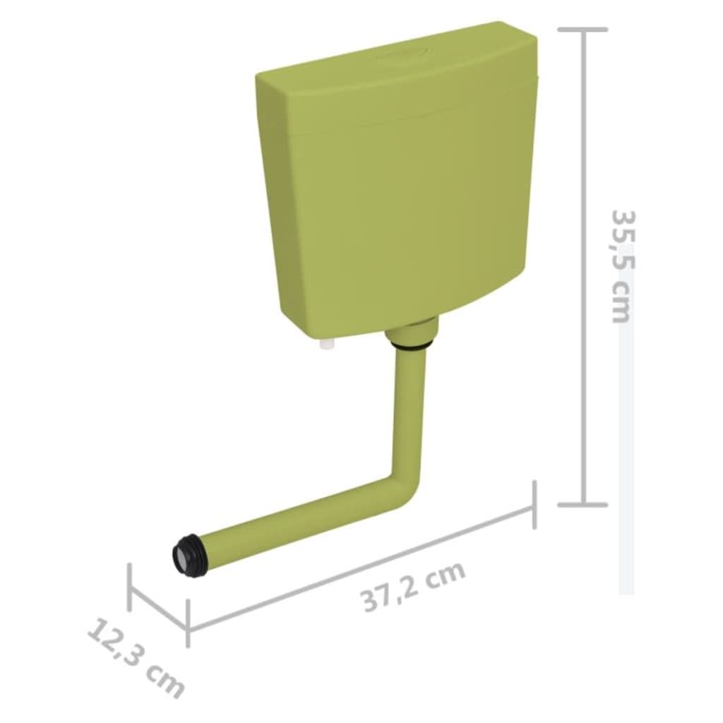 vidaXL Cistern till toalett med botten inlopp 3/6 L olivgrön