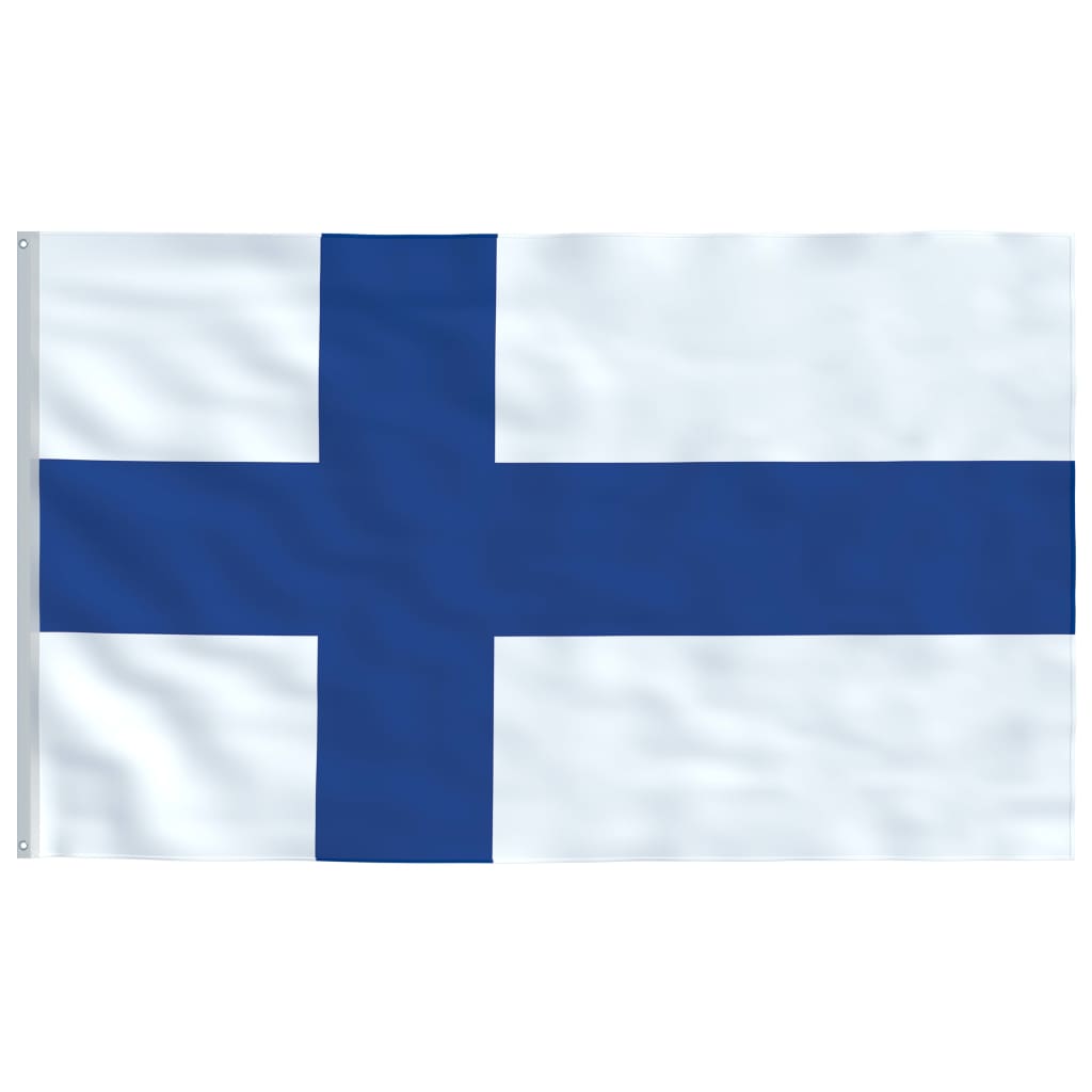 vidaXL Finlands flagga och flaggstång i aluminium 6,2 m