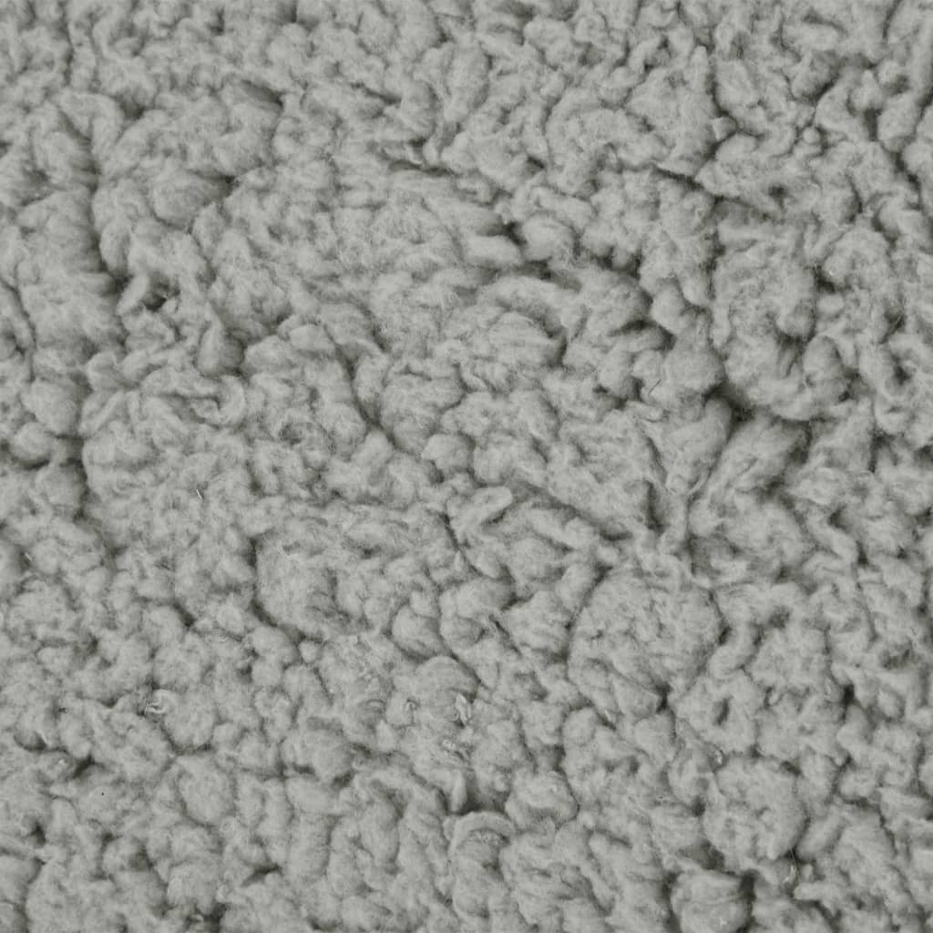 vidaXL Ergonomisk hundmadrass 60x42 cm linnelook fleece grå