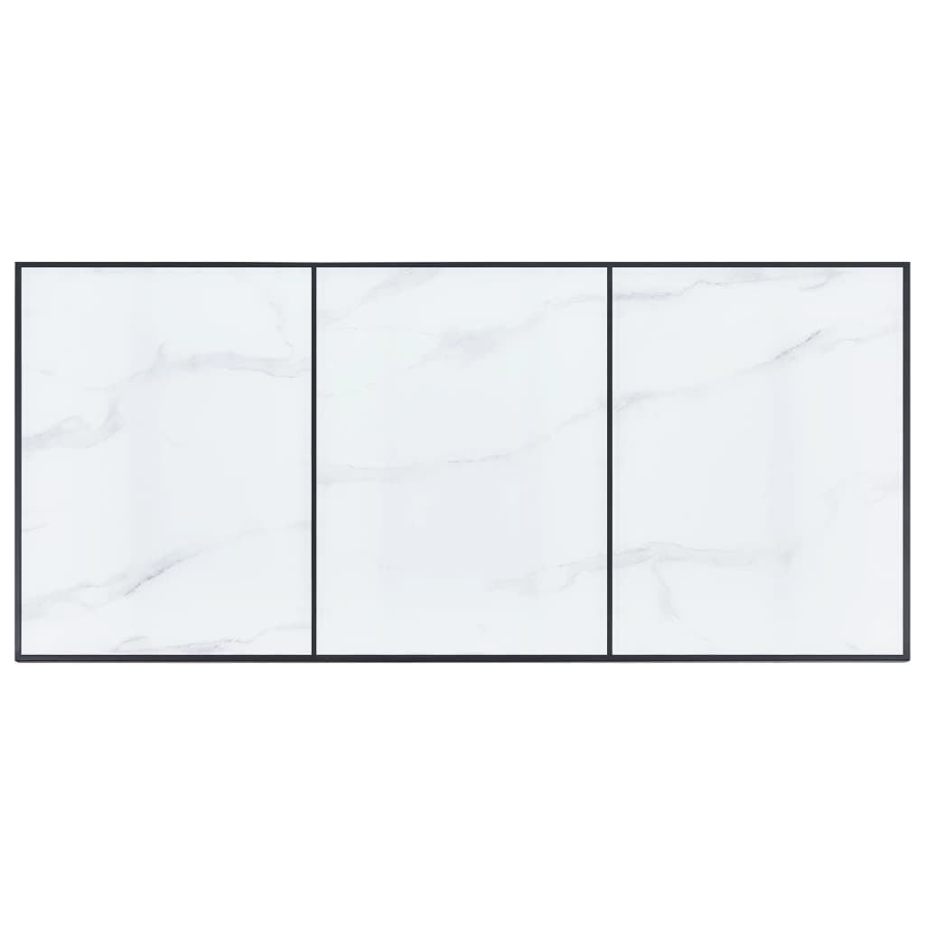 vidaXL Matbord vit 200x100x75 cm härdat glas